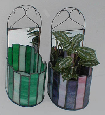 Stained Glass Wall Planter